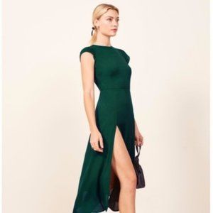 Reformation Gavin Midi Dress - Emerald